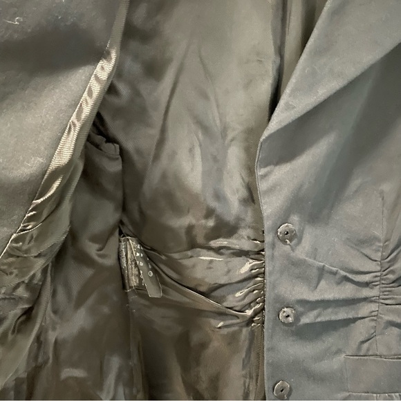 Prada Blazer Jacket Black Made in Italy Size 12 equivalent to EU 44 Three Snap - Picture 7 of 15